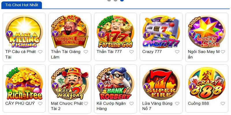 Trò chơi hot nhất tại nổ hũ đổi thưởng 77win